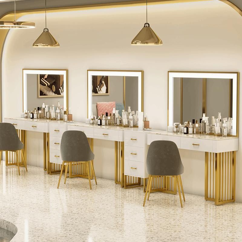 Beauty Makeup Stores - طاولة مكياج فاخرة للمتاجر الاحترافية مع