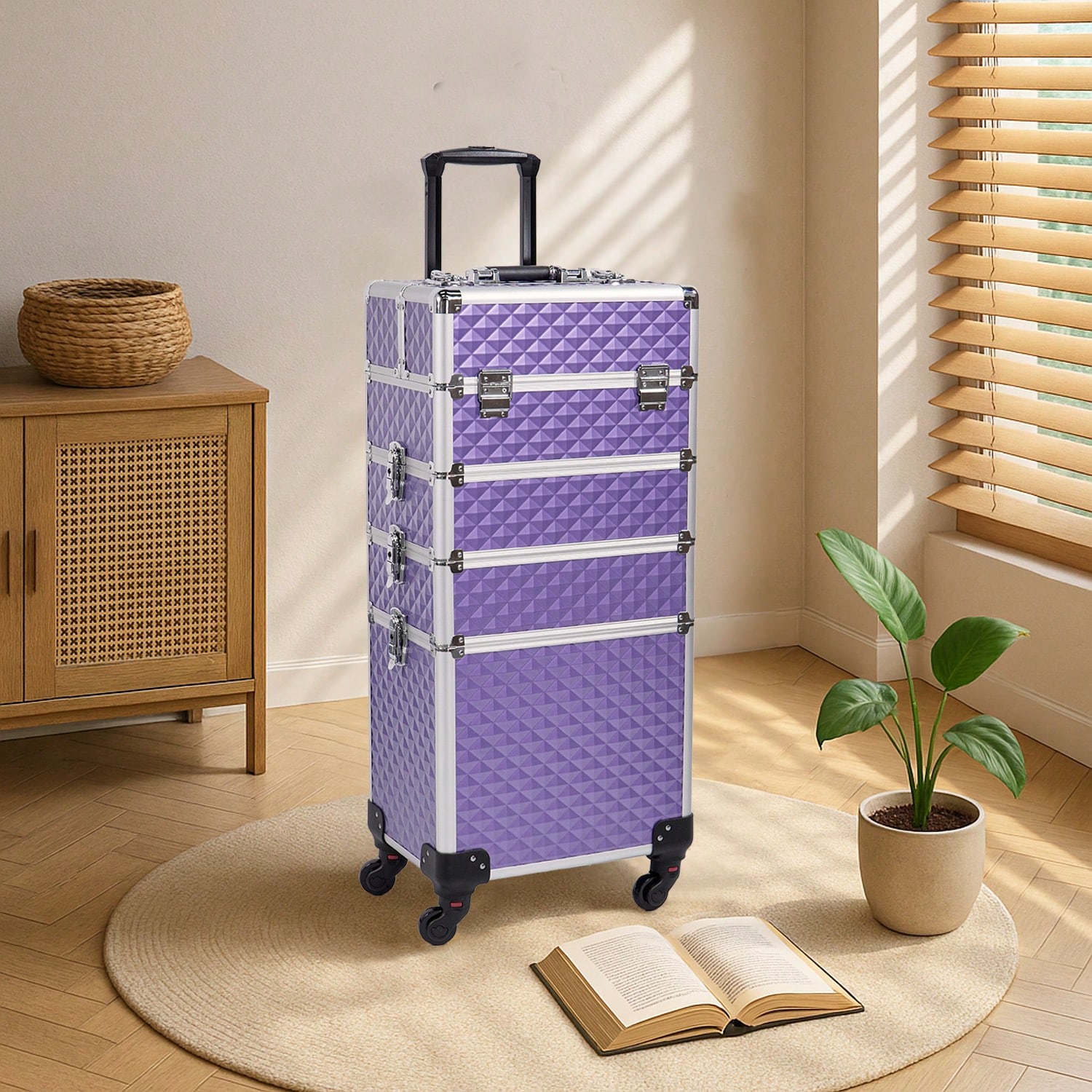Beauty Makeup Trolley - حقيبة مكياج متحركة 4 في 1