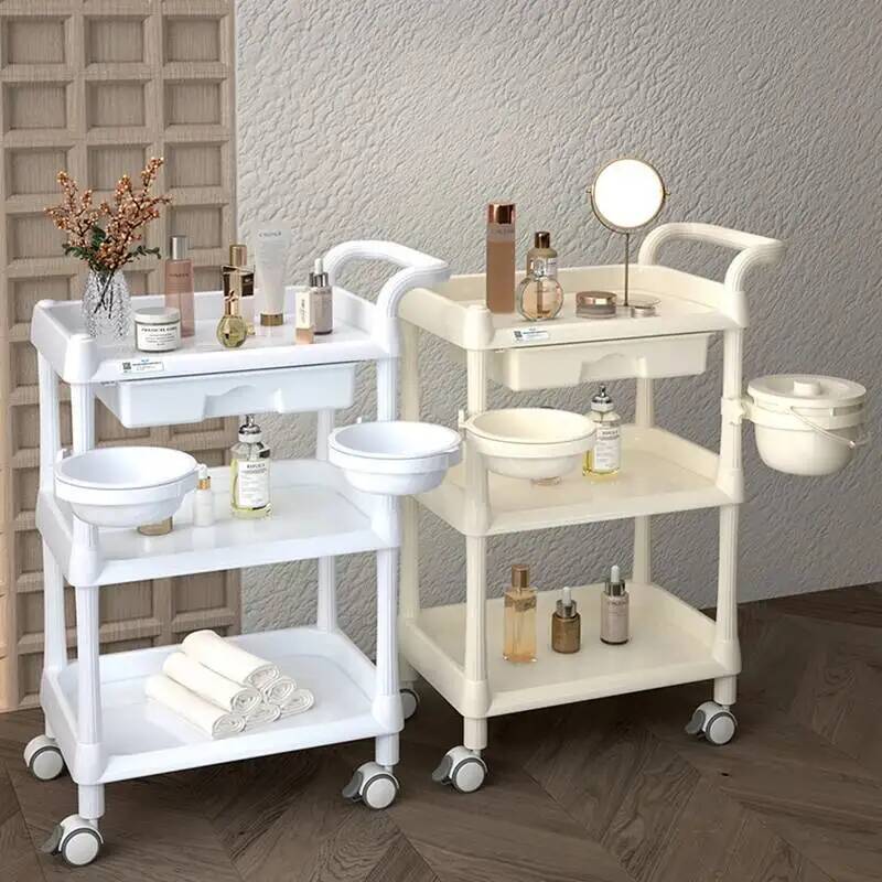 Beauty Makeup Trolley - عربة صالون متنقلة لتخزين أدوات التجميل