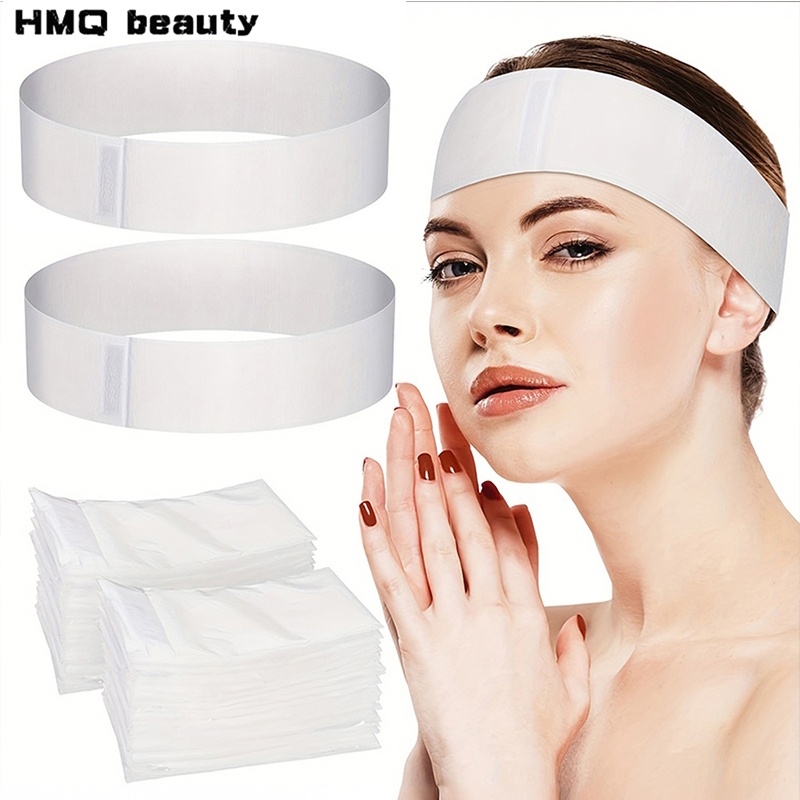 Beauty Makeup Women - 100/50/10 قطعة المتاح الوجه Headbands سبا