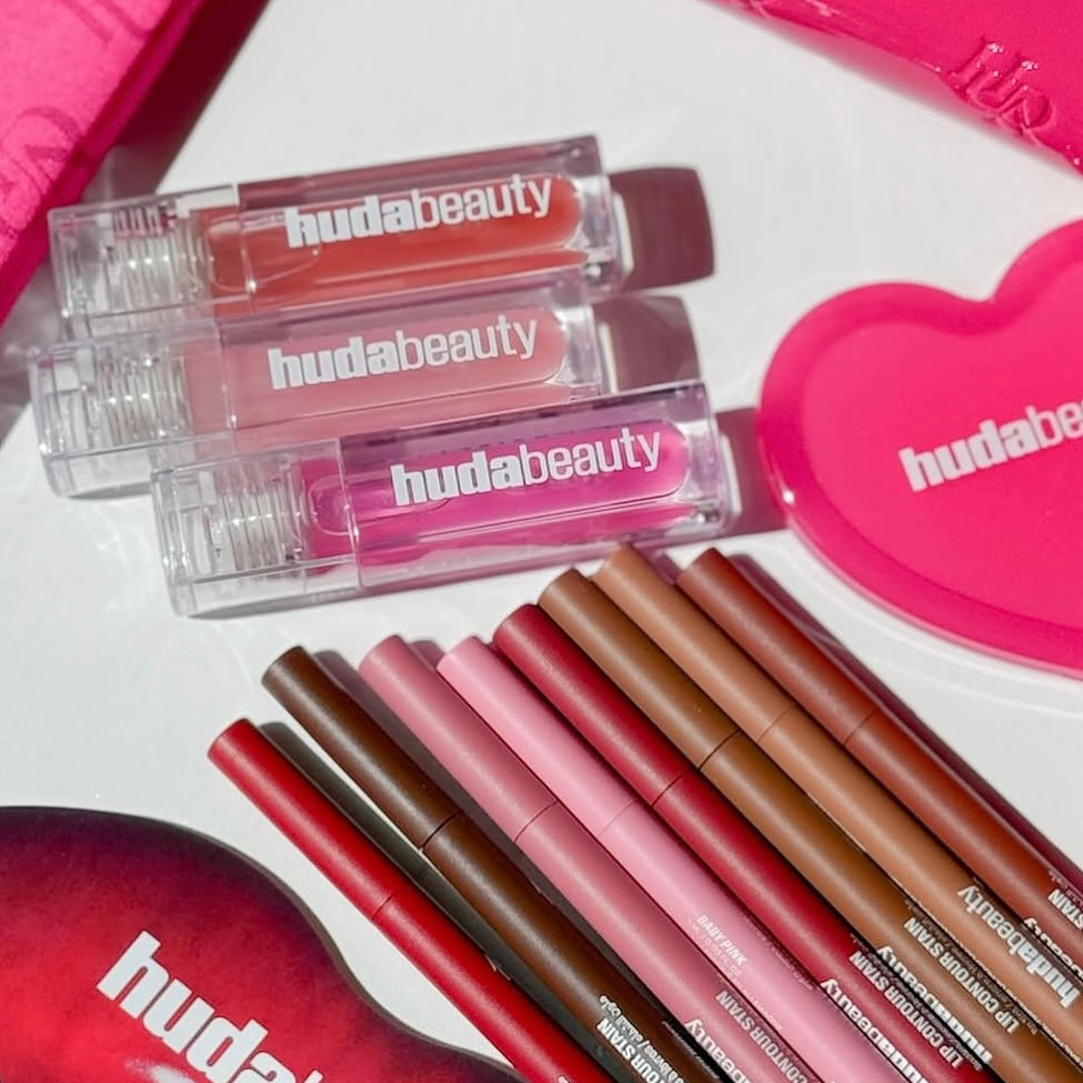 Huda Beauty Makeup Bag - 8 ألوان الشفاه بطانة مجموعة أقلام