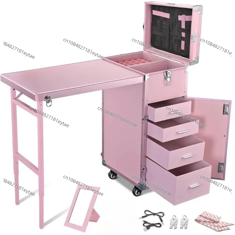 طاولة مانيكير قابلة للطي لطاول - مراجعة Beauty Makeup Trolley وسعره
