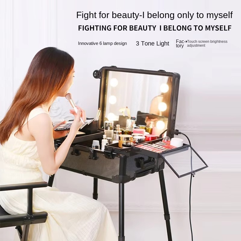 حقيبة ترولي من سبائك الألومنيو - مراجعة Beauty Makeup Trolley وسعره