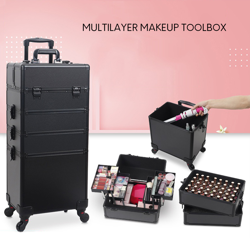 حقيبة تجميل نسائية أنيقة متعدد - مراجعة Beauty Makeup Trolley وسعره