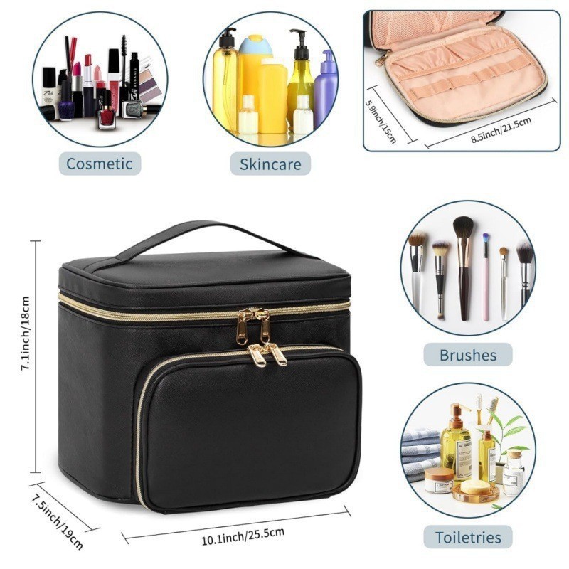 حقيبة مكياج كبيرة الحجم مقاومة - مراجعة Beauty Bag Makeup وسعره