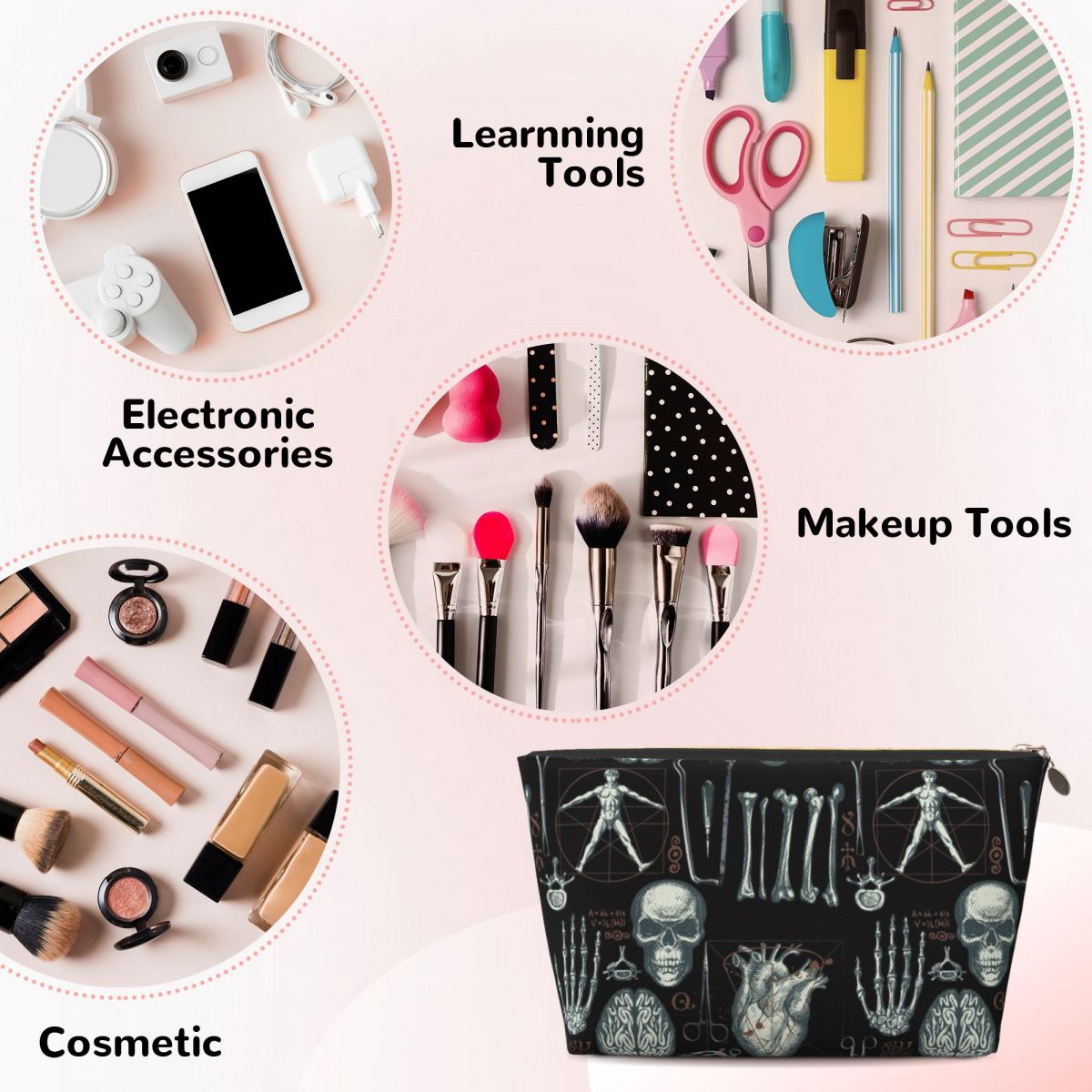 مخصص السفر تشريح الإنسان المطب - مراجعة Beauty Makeup Kit Box وسعره