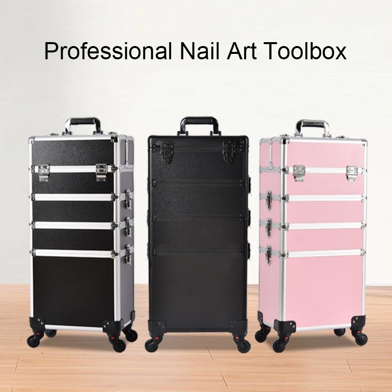 حقيبة مكياج احترافية بعجلات 2/ - مراجعة Beauty Makeup Trolley وسعره