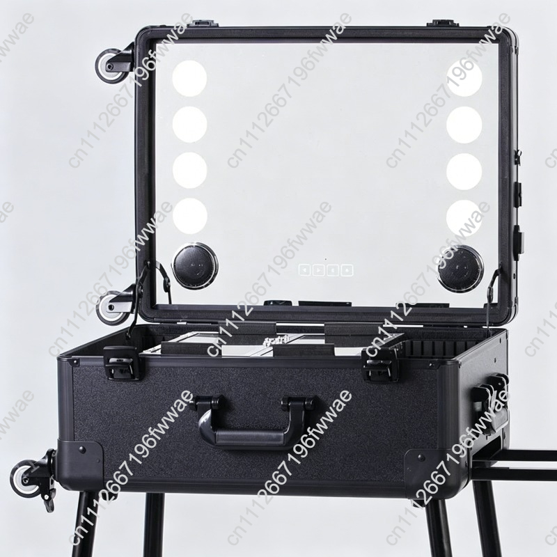 صندوق مكياج مع إضاءة وعربة، صن - مراجعة Beauty Makeup Trolley وسعره