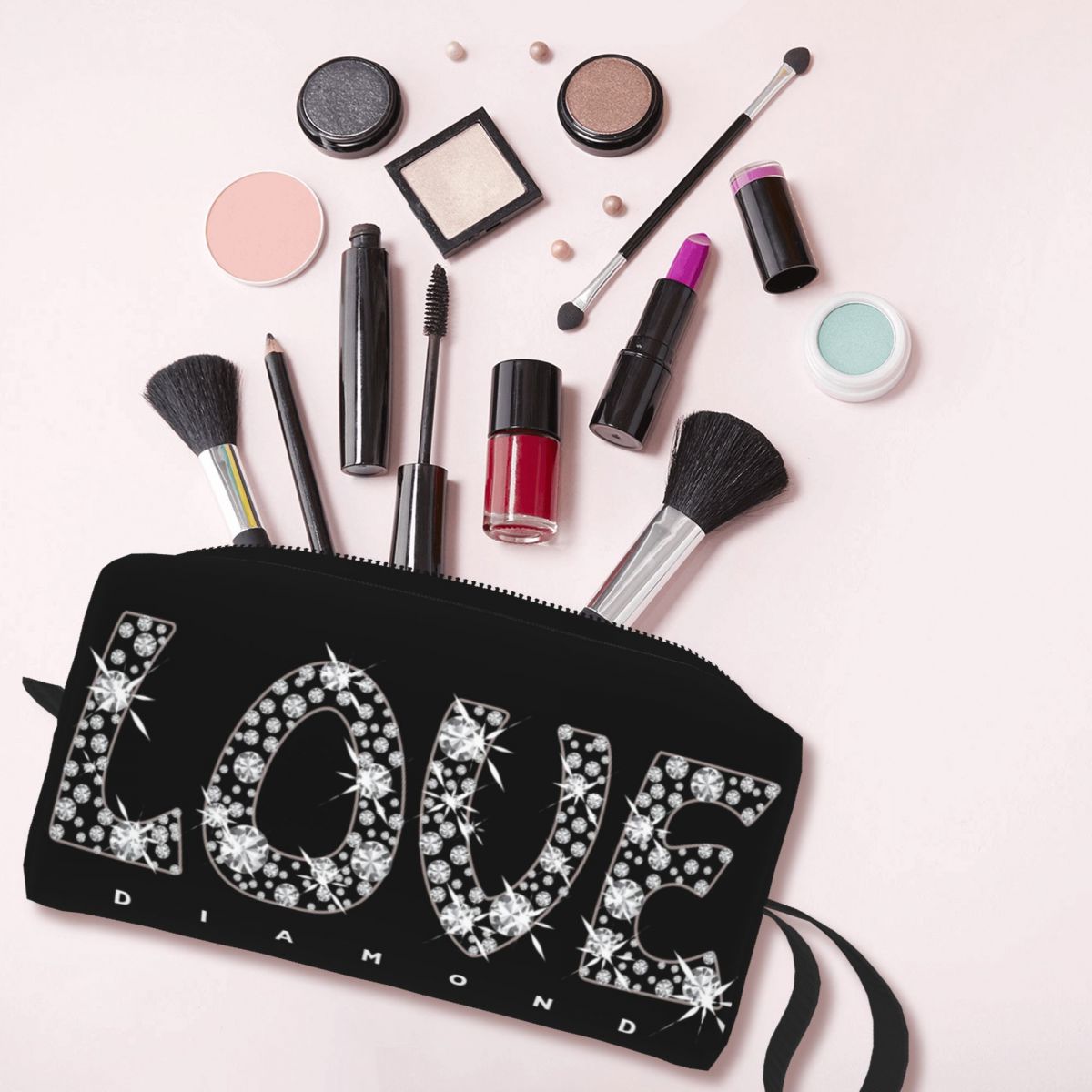 مخصص الحب الماس حقيبة أدوات ال - مراجعة Beauty Makeup Kit Box وسعره